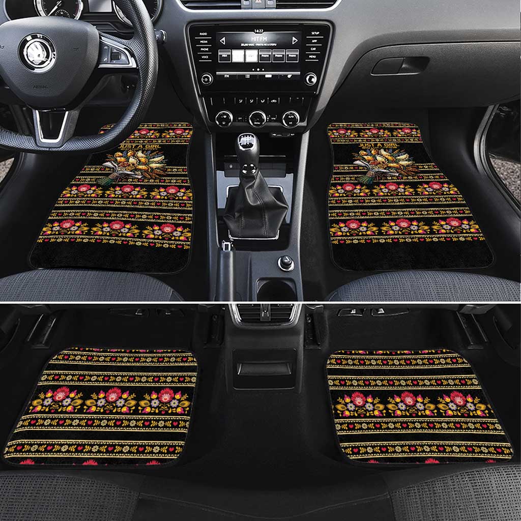 Gold Pierogi Flowers Over Dumplings Car Mats
