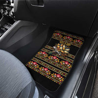 Gold Pierogi Flowers Over Dumplings Car Mats
