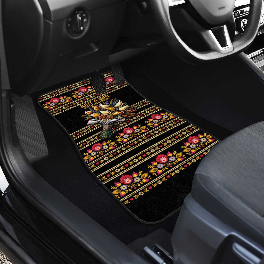 Gold Pierogi Flowers Over Dumplings Car Mats