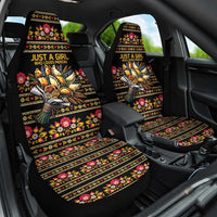 Gold Pierogi Flowers Over Dumplings Car Seat Cover