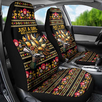 Gold Pierogi Flowers Over Dumplings Car Seat Cover
