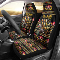 Gold Pierogi Flowers Over Dumplings Car Seat Cover