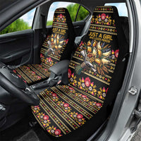 Gold Pierogi Flowers Over Dumplings Car Seat Cover