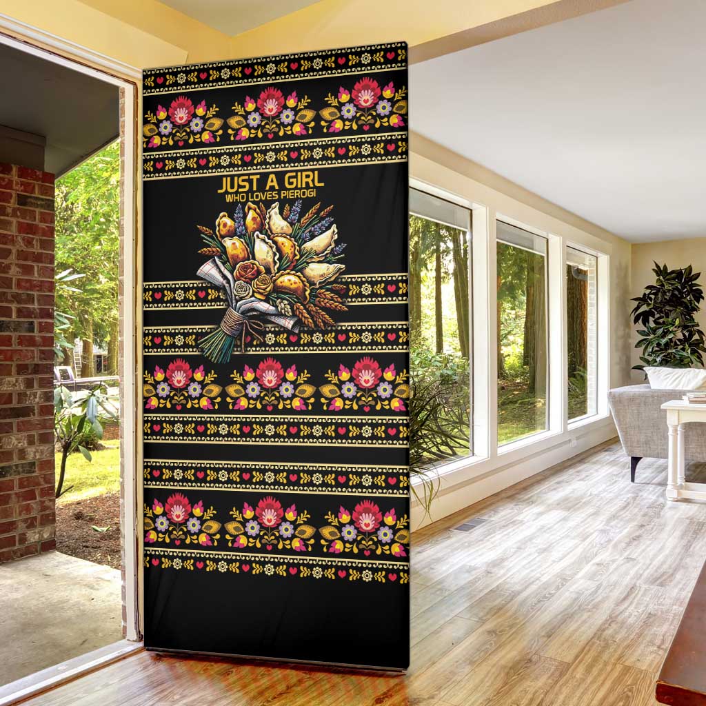 Gold Pierogi Flowers Over Dumplings Door Cover