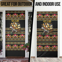 Gold Pierogi Flowers Over Dumplings Door Cover