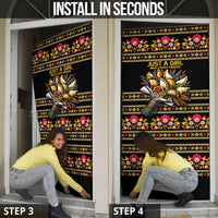 Gold Pierogi Flowers Over Dumplings Door Cover