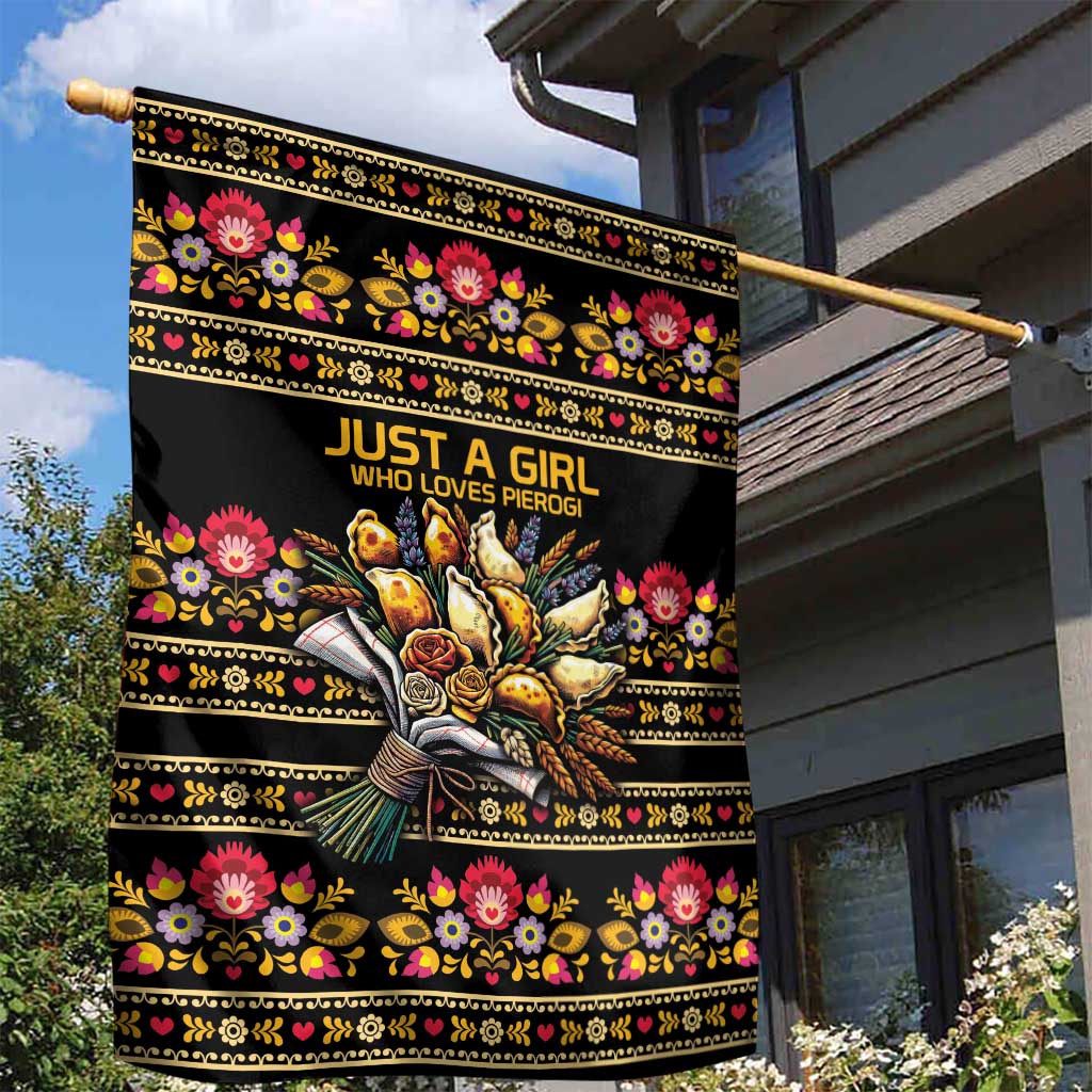 Gold Pierogi Flowers Over Dumplings Garden Flag