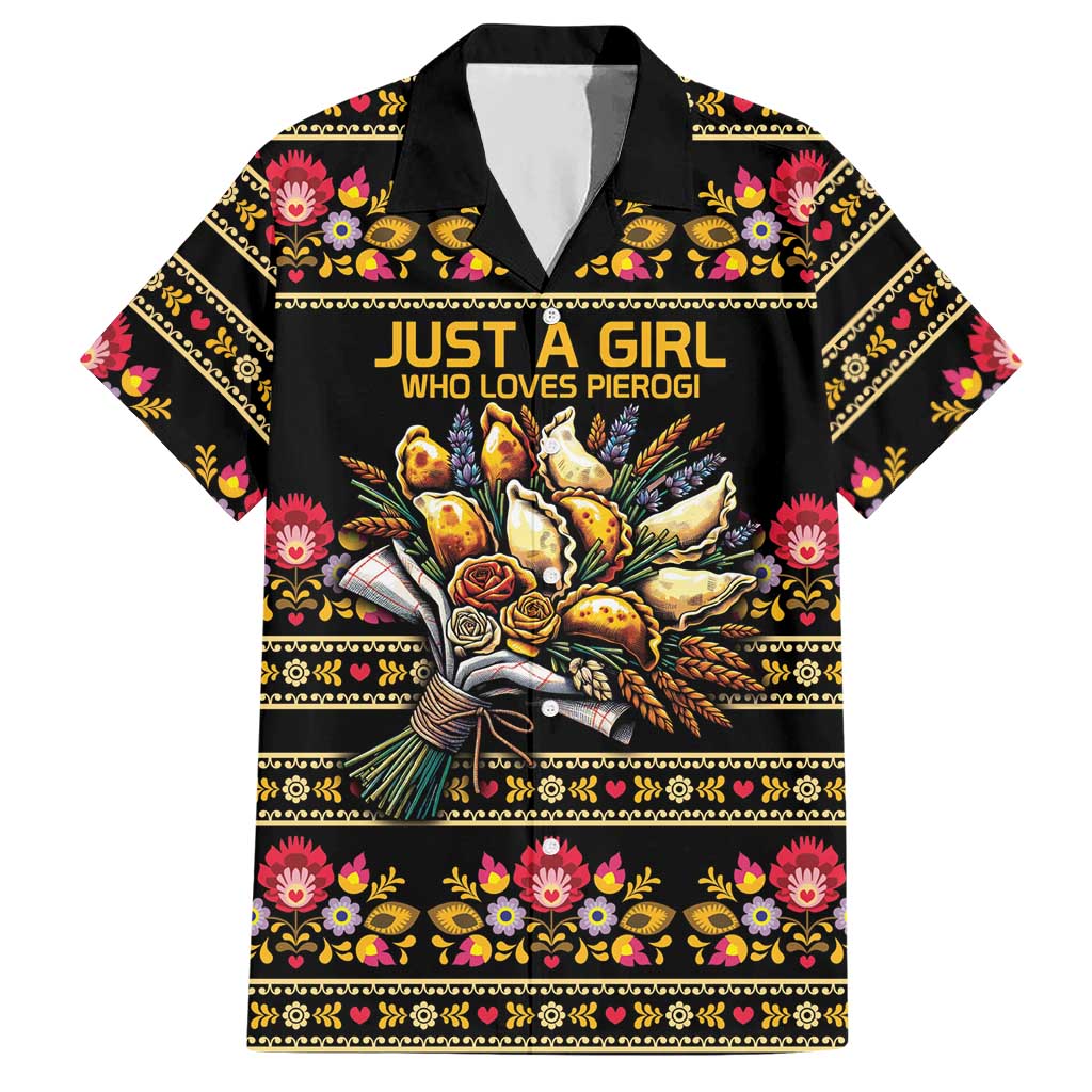 Gold Pierogi Flowers Over Dumplings Hawaiian Shirt