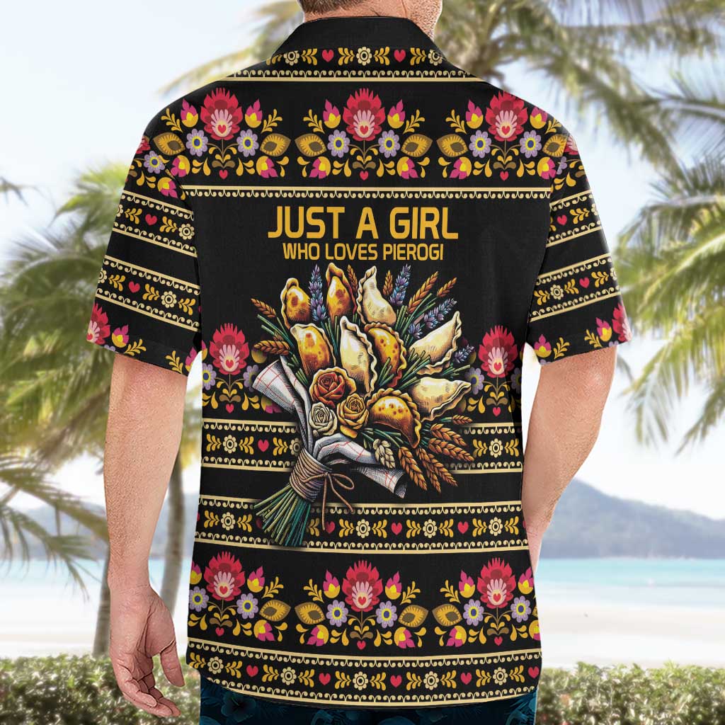 Gold Pierogi Flowers Over Dumplings Hawaiian Shirt