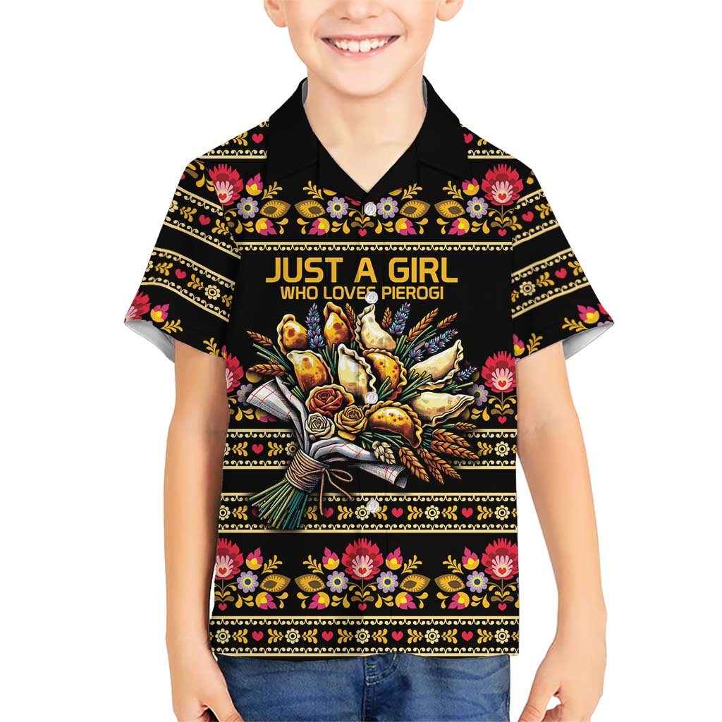 Gold Pierogi Flowers Over Dumplings Hawaiian Shirt