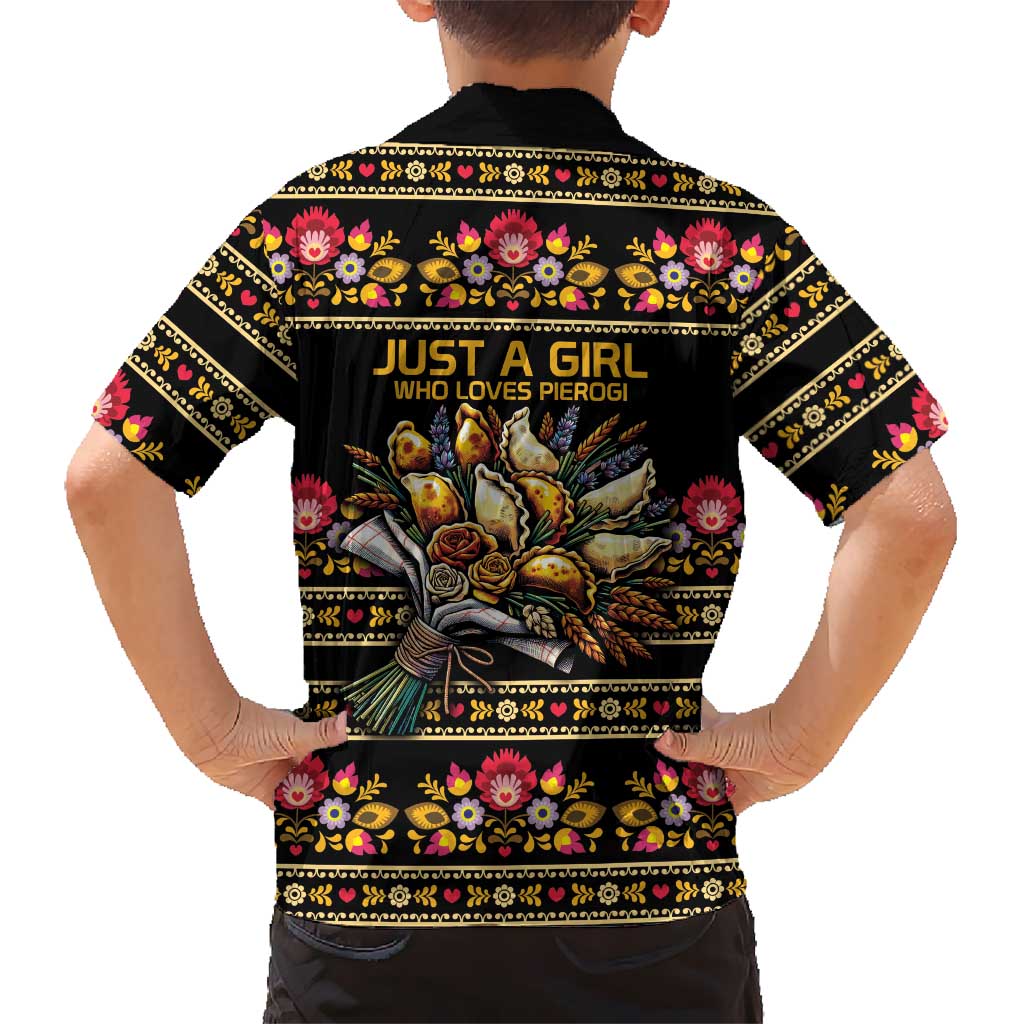 Gold Pierogi Flowers Over Dumplings Hawaiian Shirt