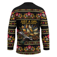 Gold Pierogi Flowers Over Dumplings Hockey Jersey