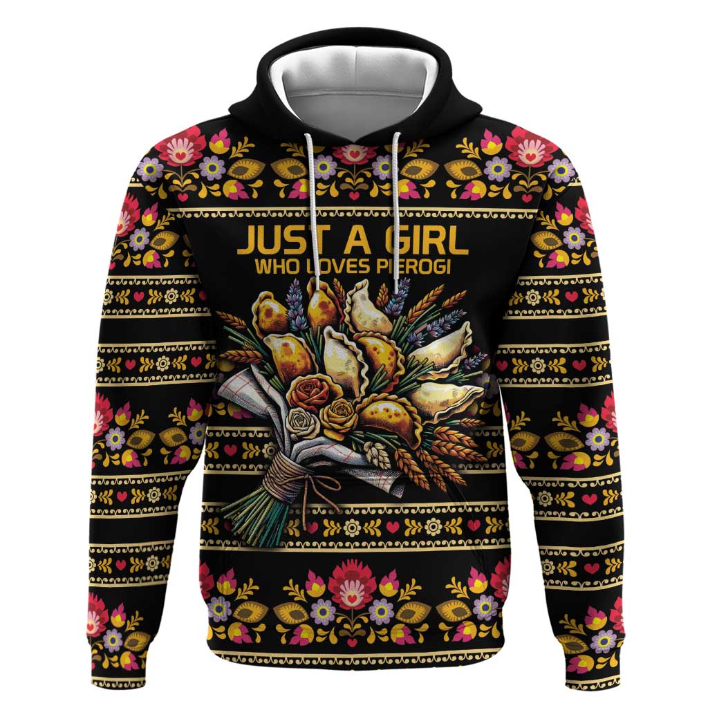 Gold Pierogi Flowers Over Dumplings Hoodie