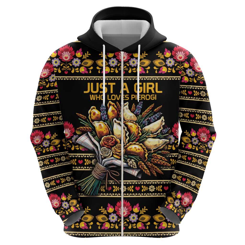 Gold Pierogi Flowers Over Dumplings Hoodie