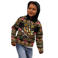 Gold Pierogi Flowers Over Dumplings Kid Hoodie