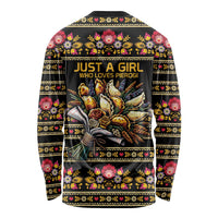 Gold Pierogi Flowers Over Dumplings Long Sleeve Shirt
