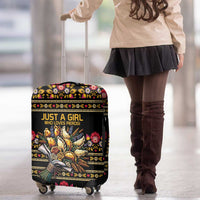Gold Pierogi Flowers Over Dumplings Luggage Cover
