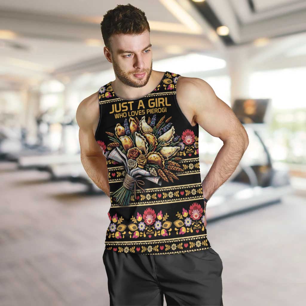 Gold Pierogi Flowers Over Dumplings Men Tank Top