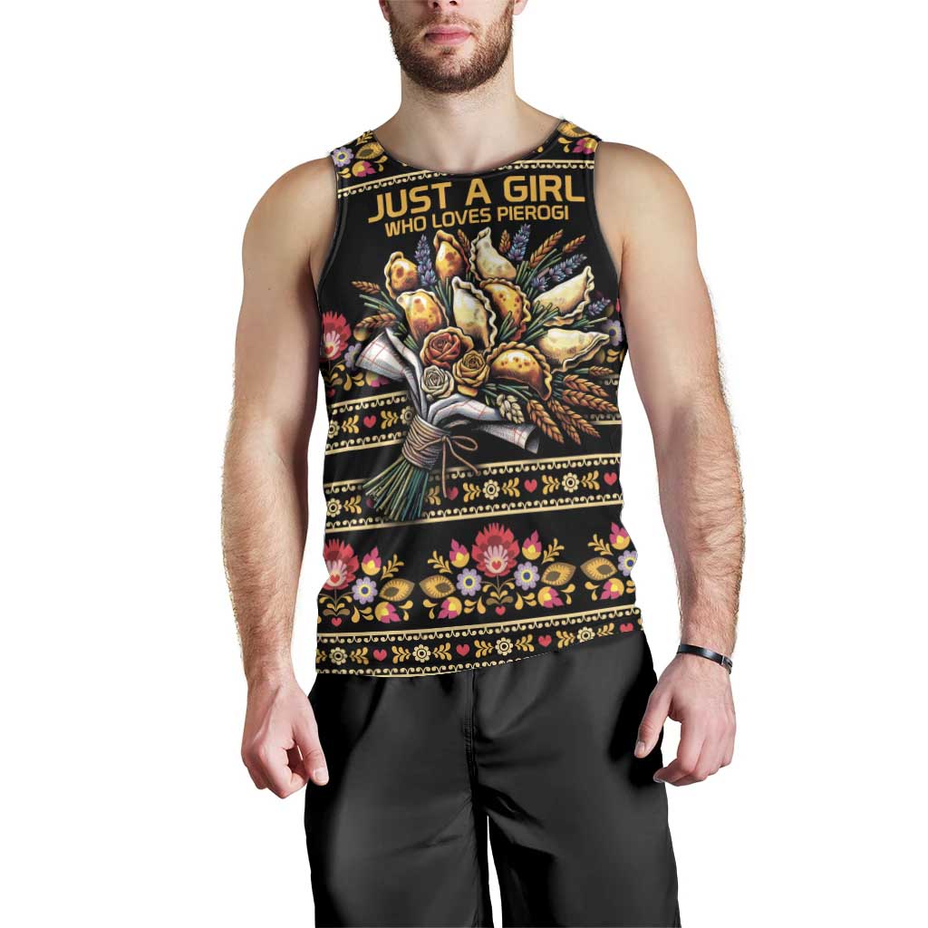 Gold Pierogi Flowers Over Dumplings Men Tank Top