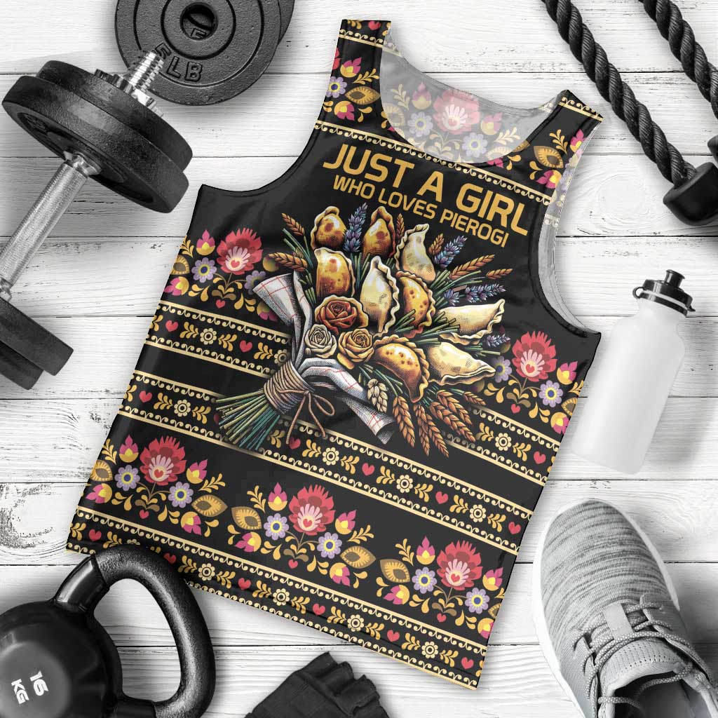 Gold Pierogi Flowers Over Dumplings Men Tank Top