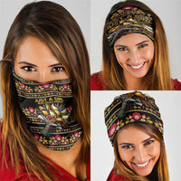 Gold Pierogi Flowers Over Dumplings Neck Gaiter