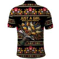 Gold Pierogi Flowers Over Dumplings Polo Shirt