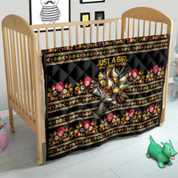 Gold Pierogi Flowers Over Dumplings Quilt