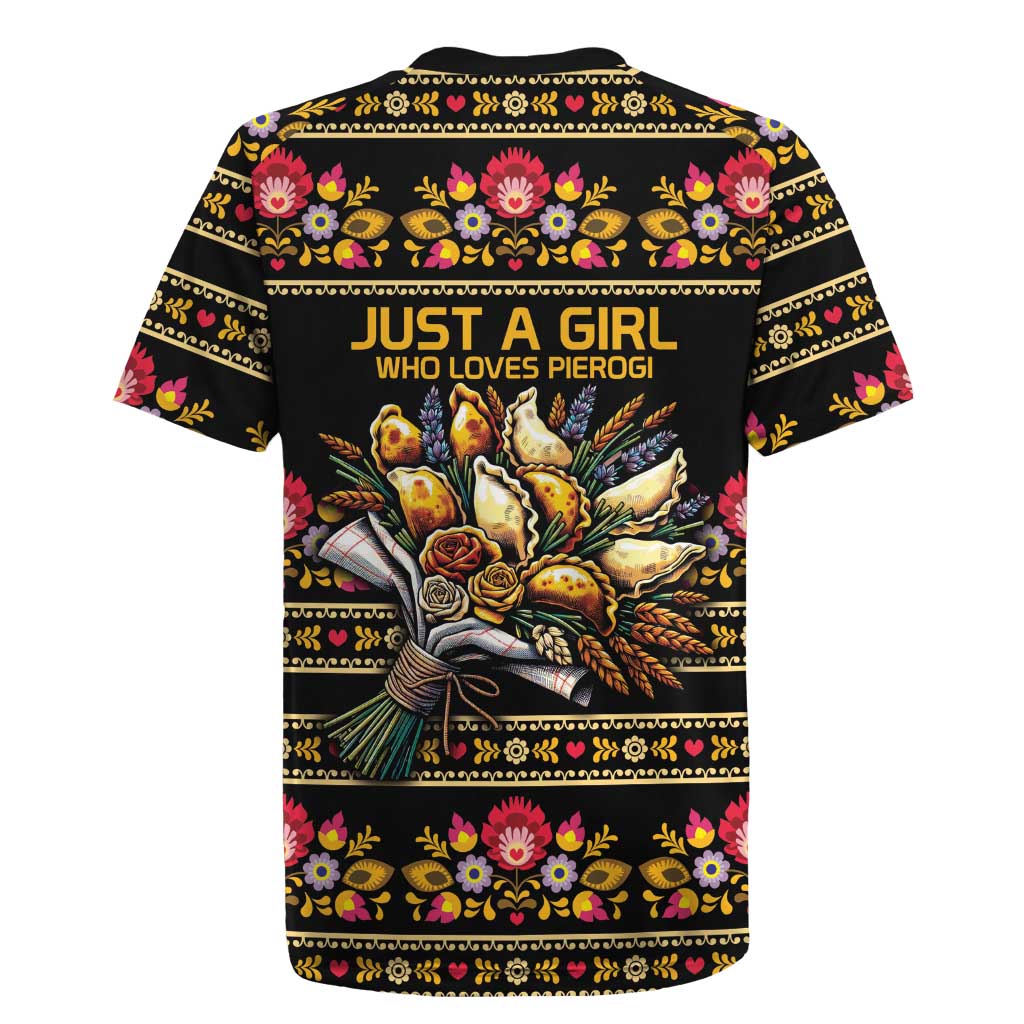 Gold Pierogi Flowers Over Dumplings Rugby Jersey
