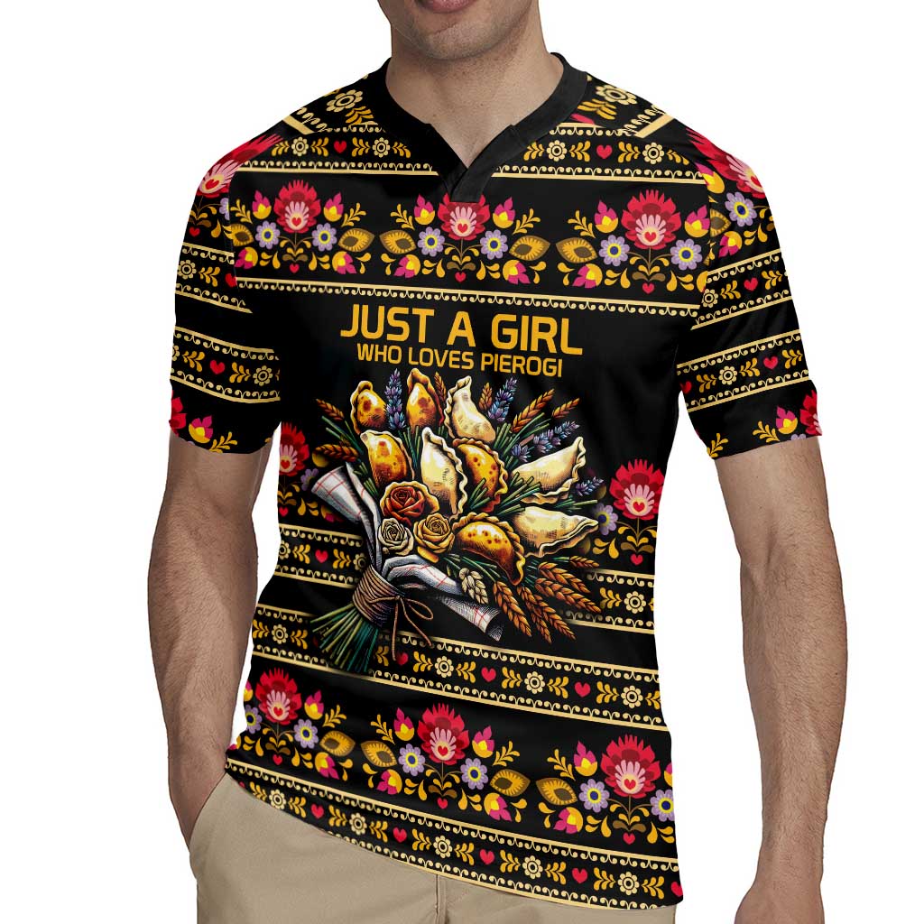 Gold Pierogi Flowers Over Dumplings Rugby Jersey