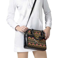 Gold Pierogi Flowers Over Dumplings Shoulder Handbag