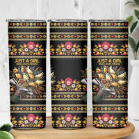 Gold Pierogi Flowers Over Dumplings Skinny Tumbler