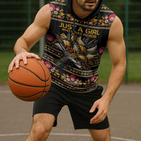 Gold Pierogi Flowers Over Dumplings Sleeveless Hoodie
