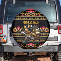 Gold Pierogi Flowers Over Dumplings Spare Tire Cover
