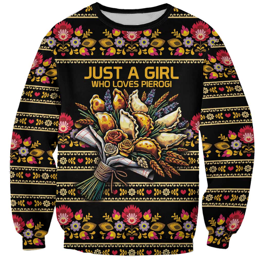 Gold Pierogi Flowers Over Dumplings Sweatshirt
