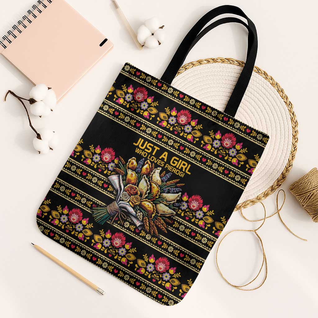 Gold Pierogi Flowers Over Dumplings Tote Bag