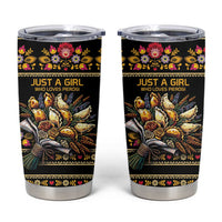 Gold Pierogi Flowers Over Dumplings Tumbler Cup