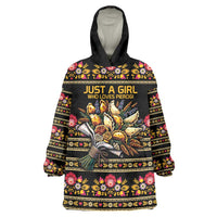 Gold Pierogi Flowers Over Dumplings Wearable Blanket Hoodie