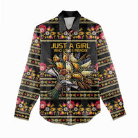 Gold Pierogi Flowers Over Dumplings Women Casual Shirt