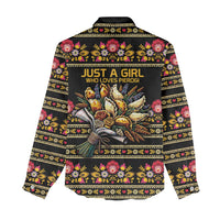 Gold Pierogi Flowers Over Dumplings Women Casual Shirt