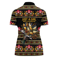 Gold Pierogi Flowers Over Dumplings Women Polo Shirt