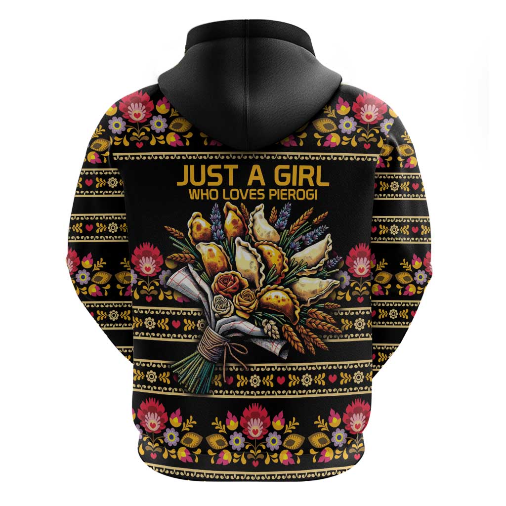 Gold Pierogi Flowers Over Dumplings Zip Hoodie