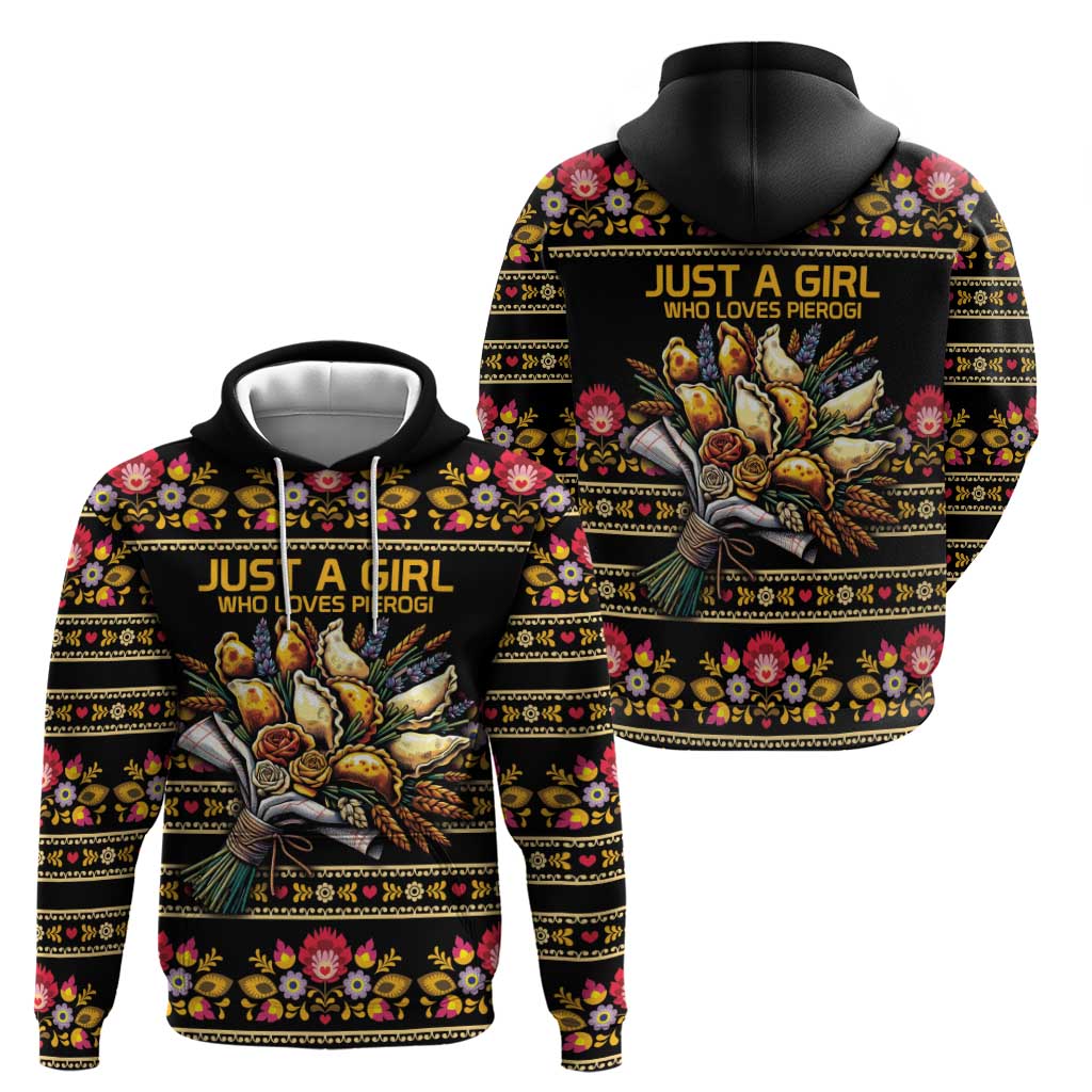 Gold Pierogi Flowers Over Dumplings Zip Hoodie