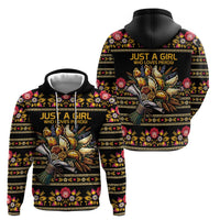 Gold Pierogi Flowers Over Dumplings Zip Hoodie