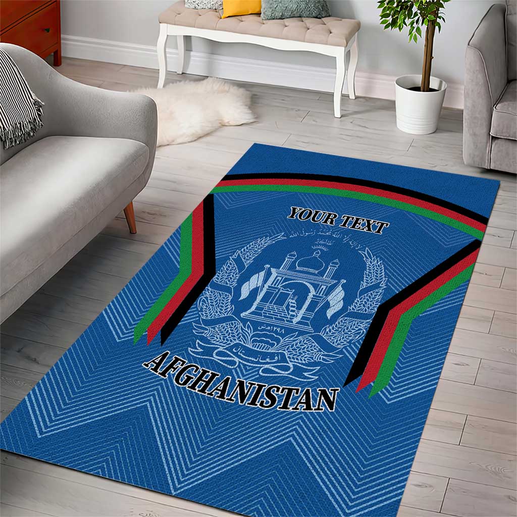 Custom Afghanistan Cricket Area Rug Afghan Coat Of Arm with Special Flag LT9 - Wonder Print Shop
