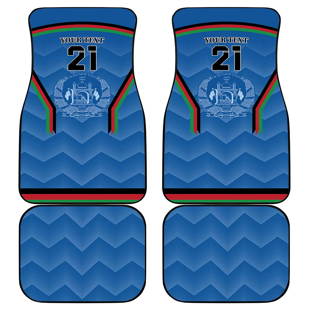 Custom Afghanistan Cricket Car Mats Afghan Coat Of Arm with Special Flag LT9 - Wonder Print Shop