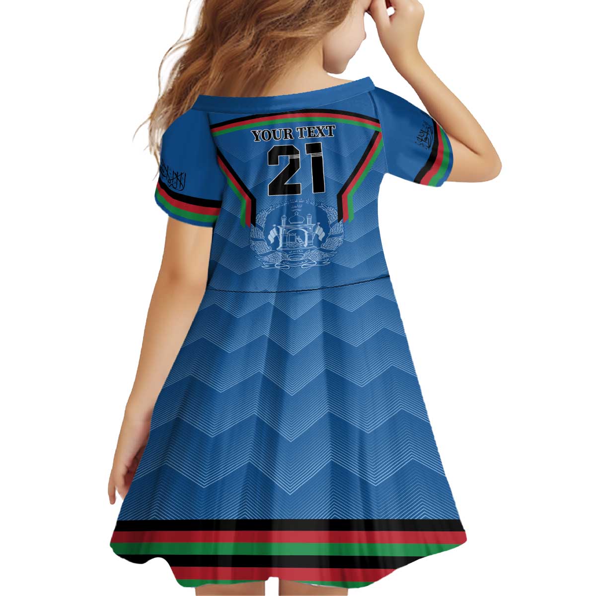 Custom Afghanistan Cricket Family Matching Off The Shoulder Long Sleeve Dress and Hawaiian Shirt Afghan Coat Of Arm with Special Flag - Wonder Print Shop