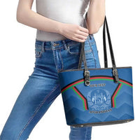 Custom Afghanistan Cricket Leather Tote Bag Afghan Coat Of Arm with Special Flag - Wonder Print Shop