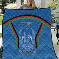 Custom Afghanistan Cricket Quilt Afghan Coat Of Arm with Special Flag - Wonder Print Shop