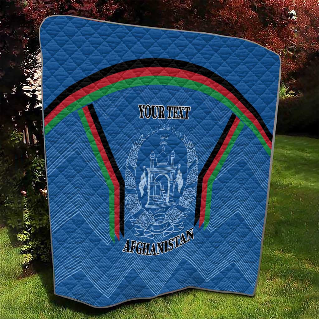 Custom Afghanistan Cricket Quilt Afghan Coat Of Arm with Special Flag - Wonder Print Shop