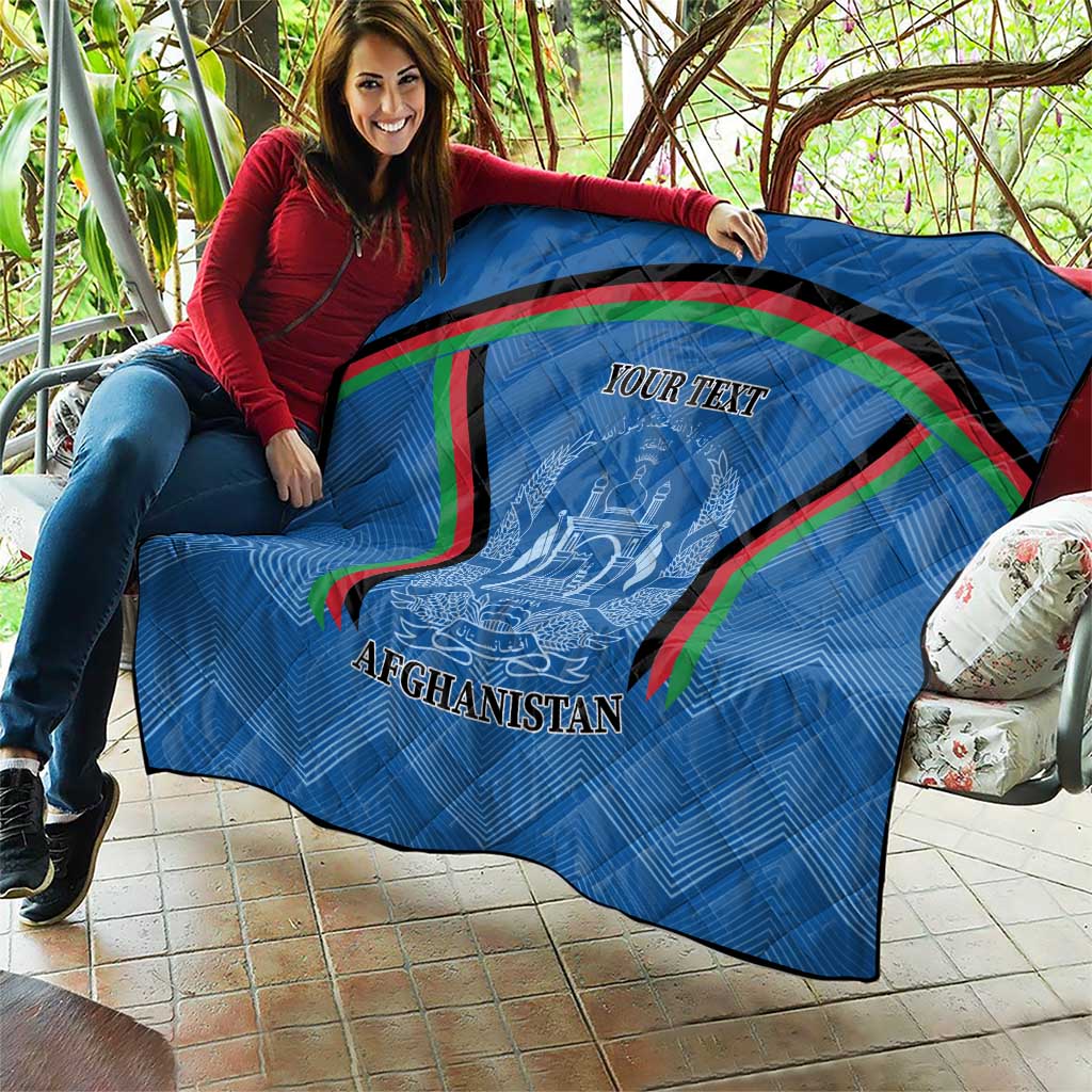 Custom Afghanistan Cricket Quilt Afghan Coat Of Arm with Special Flag - Wonder Print Shop